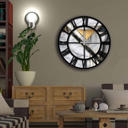Wallity Reloj Decorativo de MDF Multicolor 50 cm